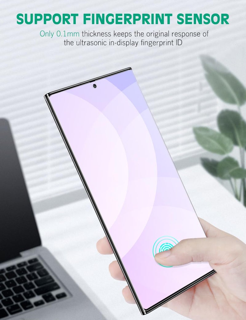 apiker 4 Pack Screen Protector Compatible with Samsung Galaxy Note 10 Plus, Soft TPU Film Support Fingerprint Sensor - Image 4