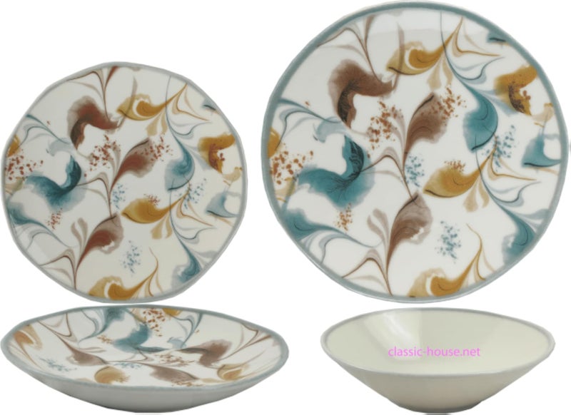 Turkish Dinner Set 24 Pcs TULU code : ORG24YS01DB2869