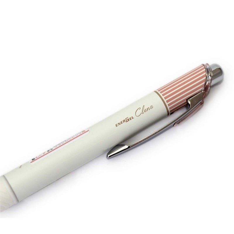Pentel قلم جل سائل قابل للسحب من بنتل إنرجل، نقطة دقيقة 0.4 مم، طرف إبرة، حبر أسود، جسم وردي كلاسيكي (BLN74LP-A) - Image 2