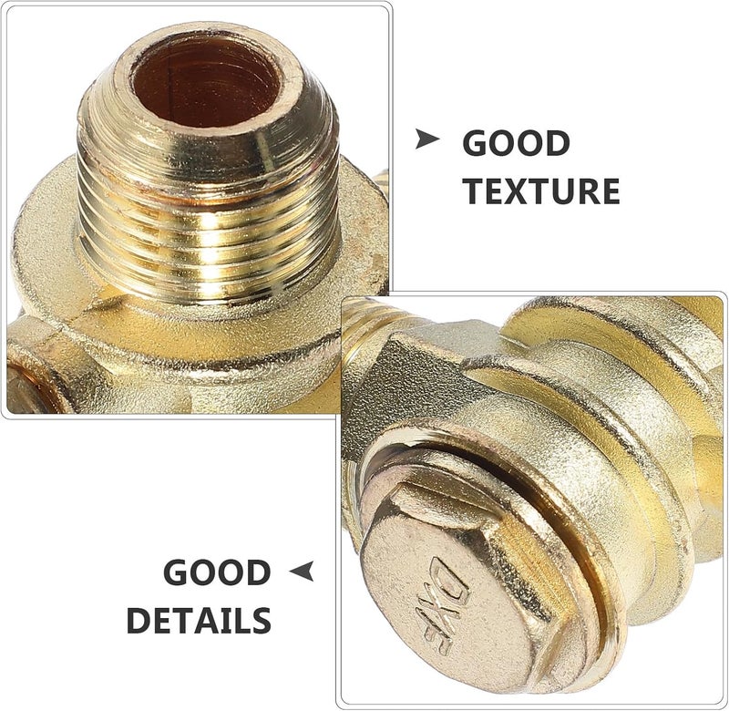 Garneck 3-way Zinc Alloy Air Compressor Check Valve, Male Threaded Non-return Valve Accessory with Elbow Connector for Pneumatic Tools and Belt Conveyor Systems - Image 3