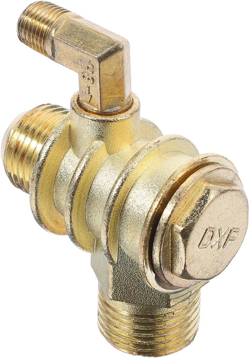 Garneck 3-way Zinc Alloy Air Compressor Check Valve, Male Threaded Non-return Valve Accessory with Elbow Connector for Pneumatic Tools and Belt Conveyor Systems - Image 1