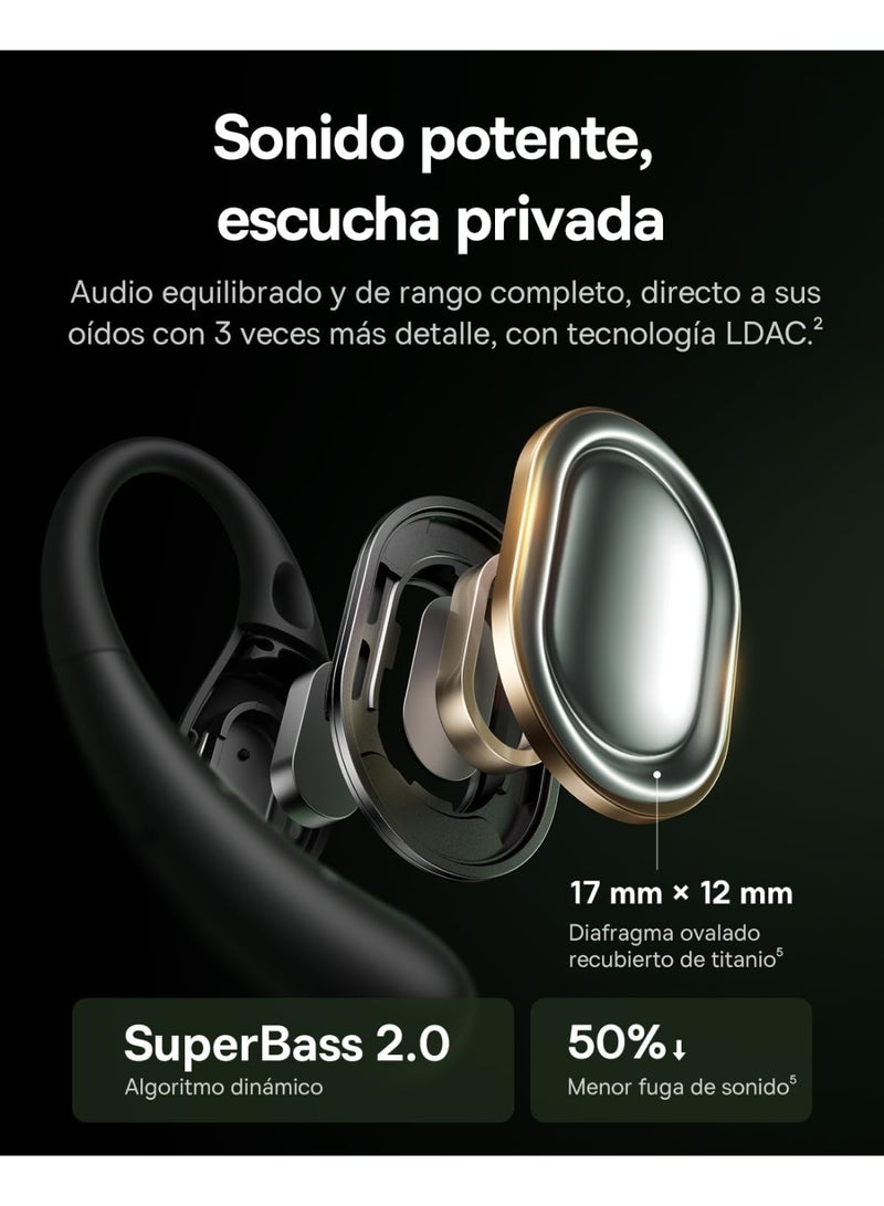 Baseus Eli Sport 2 Open-Ear Wireless Earbuds – Powerful Sound, Secure Fit & 45H Battery - Cosmic Black - Image 4