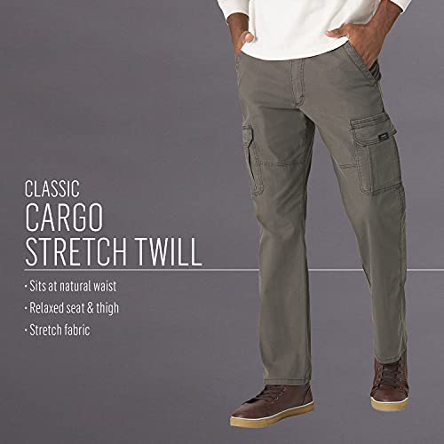 Wrangler Authentics Men's Relaxed Fit Stretch Cargo Pant, Kangaroo, 32W x 34L - Image 5