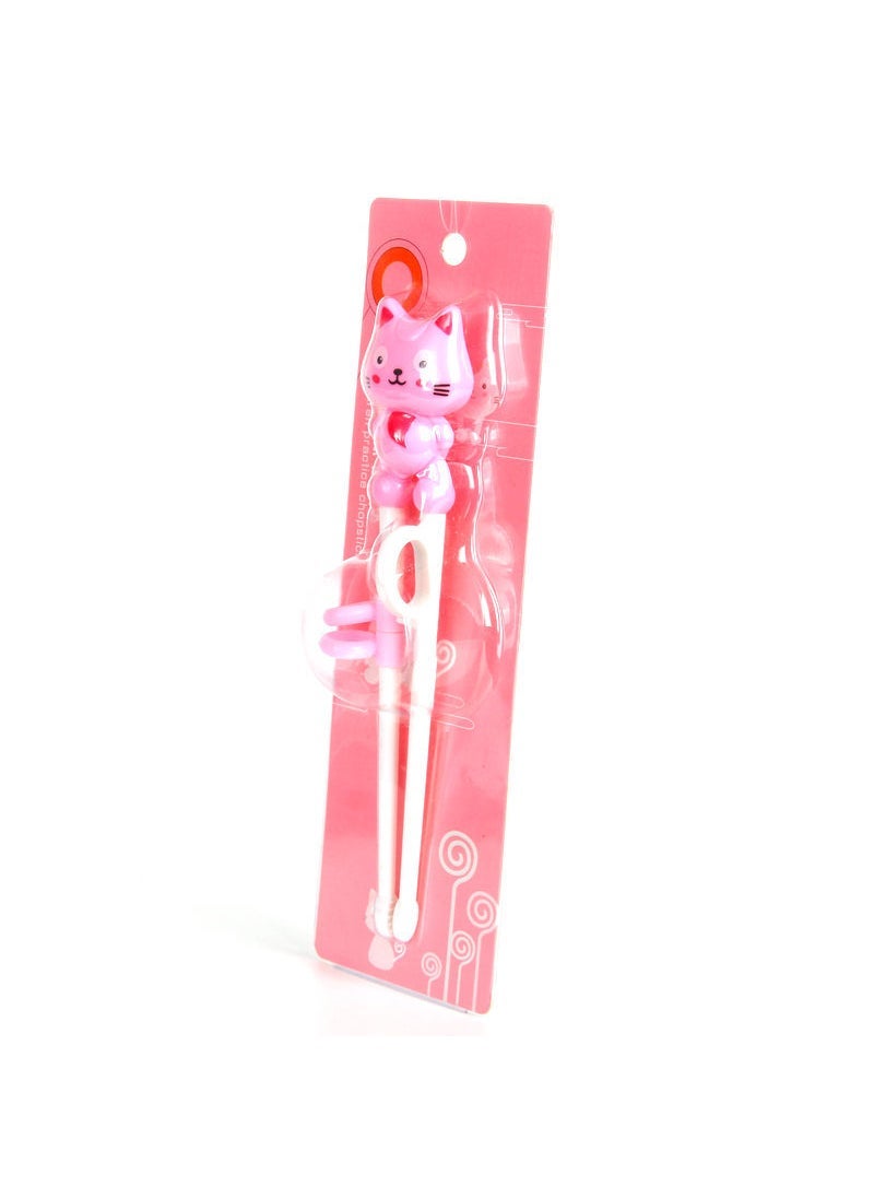 1 x 5 pcs Kids Cartoon Training Chopsticks Set Circle (paper card) 