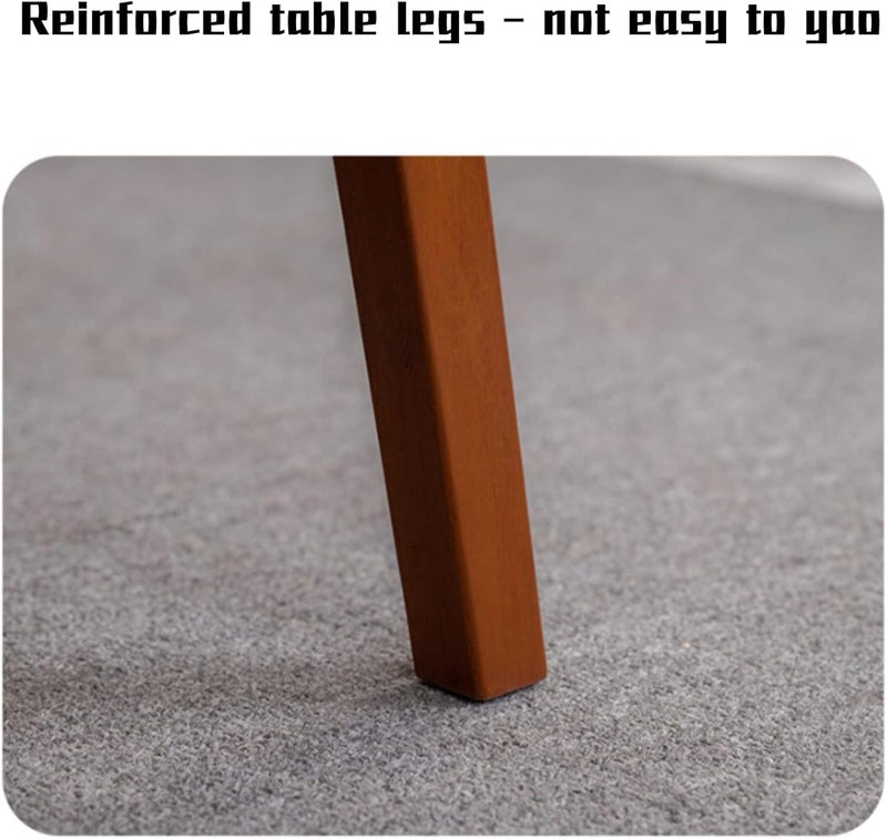 Craftsline Solid Sheesham Wooden Tables Coffee Table Solid Wood Tatami Coffee Table Bay Window Small Table Indoor Mini Balcony Floor Table and Safe Rounded Edges (60x40x30cm) - Image 5