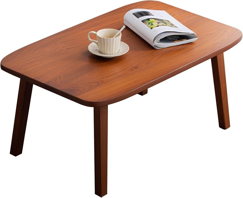 Craftsline Solid Sheesham Wooden Tables Coffee Table Solid Wood Tatami Coffee Table Bay Window Small Table Indoor Mini Balcony Floor Table and Safe Rounded Edges (60x40x30cm) - Image 3