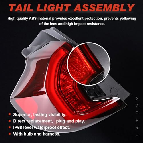 Lathsy LED Tail Light Compatible With 2022 2023 2024 2025 GMC Terrain SLE/SLT / AT4 Outer Rear Left Driver Side Taillight Replace 84903102 - Image 5