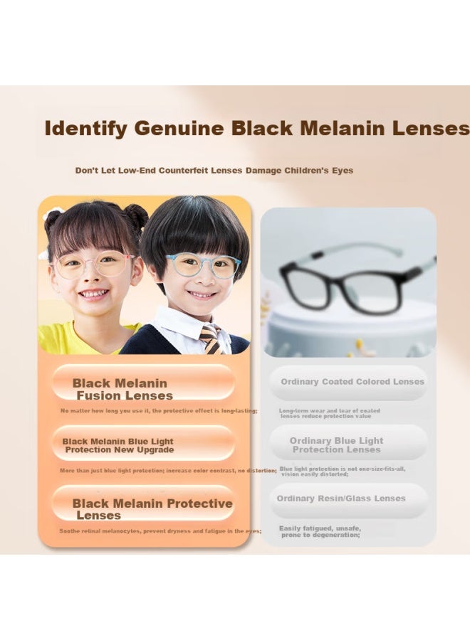 Quark Kids Anti-blue Light Gl Black Melanin Uv Protection Eye Care Radiation Flat Mirror Ty2105c2 - Image 2