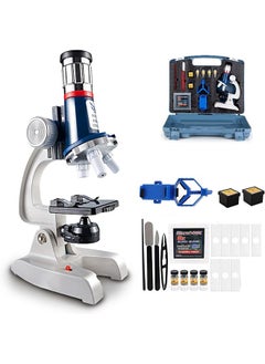 Garlo Toy Microscope Kit for Kids 5-7 8-12, 100X-1200X Kids Microscope with Metal Body Microscope, Carrying Box, LED Light, Science Experiments Kit Toys for Kids 3 5 6 7 8 9 10 11 12 Birthday Gift  - Image 1