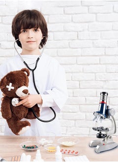Garlo Toy Microscope Kit for Kids 5-7 8-12, 100X-1200X Kids Microscope with Metal Body Microscope, Carrying Box, LED Light, Science Experiments Kit Toys for Kids 3 5 6 7 8 9 10 11 12 Birthday Gift  - Image 2