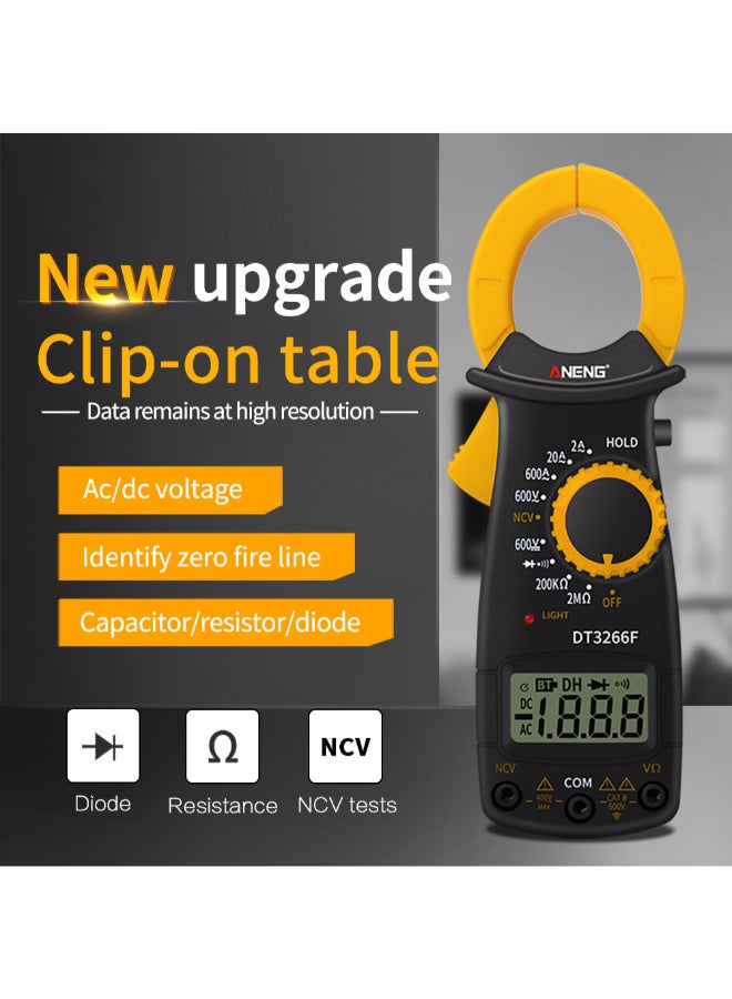 Digital Clamp Meter Yellow/Black 36 x 19mm - Image 3