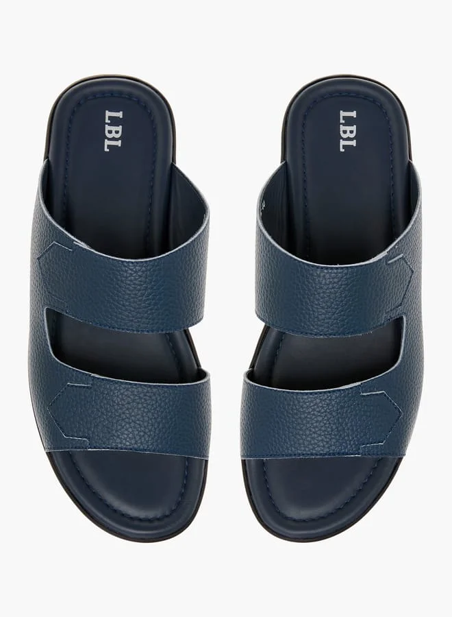 ال بي ال من شو اكسبرس صنادل رجالي انزلاقية بنقوش