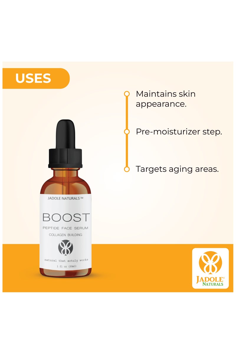 Jadole Naturals Peptide Complex Serum Anti Aging Serum Anti Wrinkle Skin Care Advanced Delivery Facial Skin Care - 30ml - Image 3
