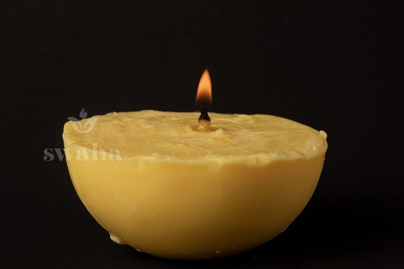 Swaha Premium Cow Ghee Diya Batti, Wax Free Cow Ghee Diya Batti For Puja (8Hr Burning) - 0.123 Kg - Image 5