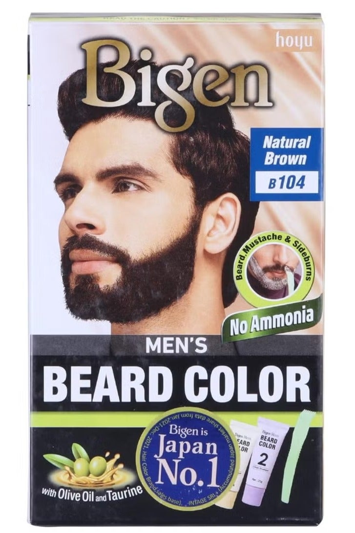 بايجن صبغة لون لحية رجالي بني طبيعي B104 خالية من الامونيا