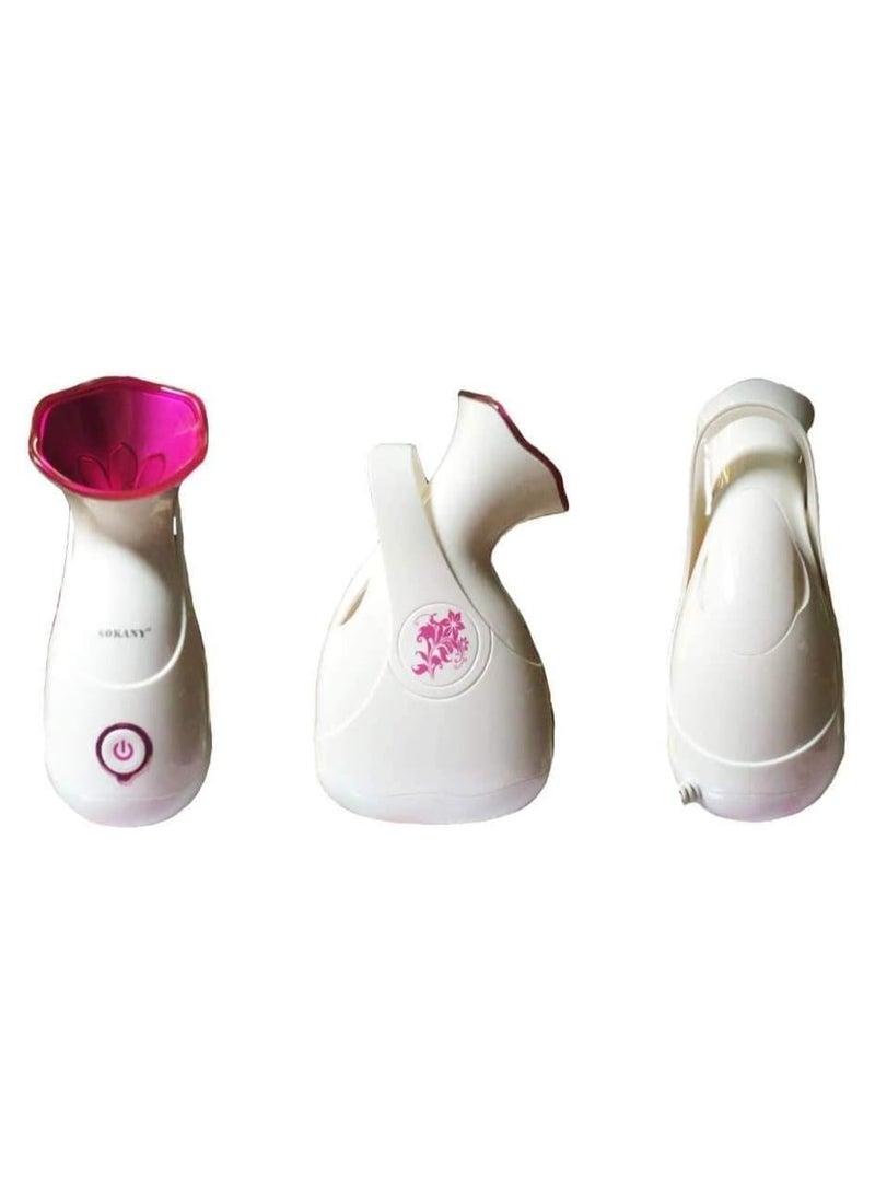 sokany - Zj-608 Facial Ionic Steamer White/Pink 14.3x22.5x10.5cm - Image 1