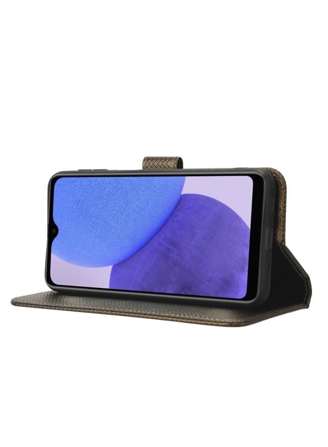 اس-توب جراب لهاتف Samsung Galaxy A23e / A23s / A23 5G JP جراب هاتف جلدي بنسيج ماسي - Image 4