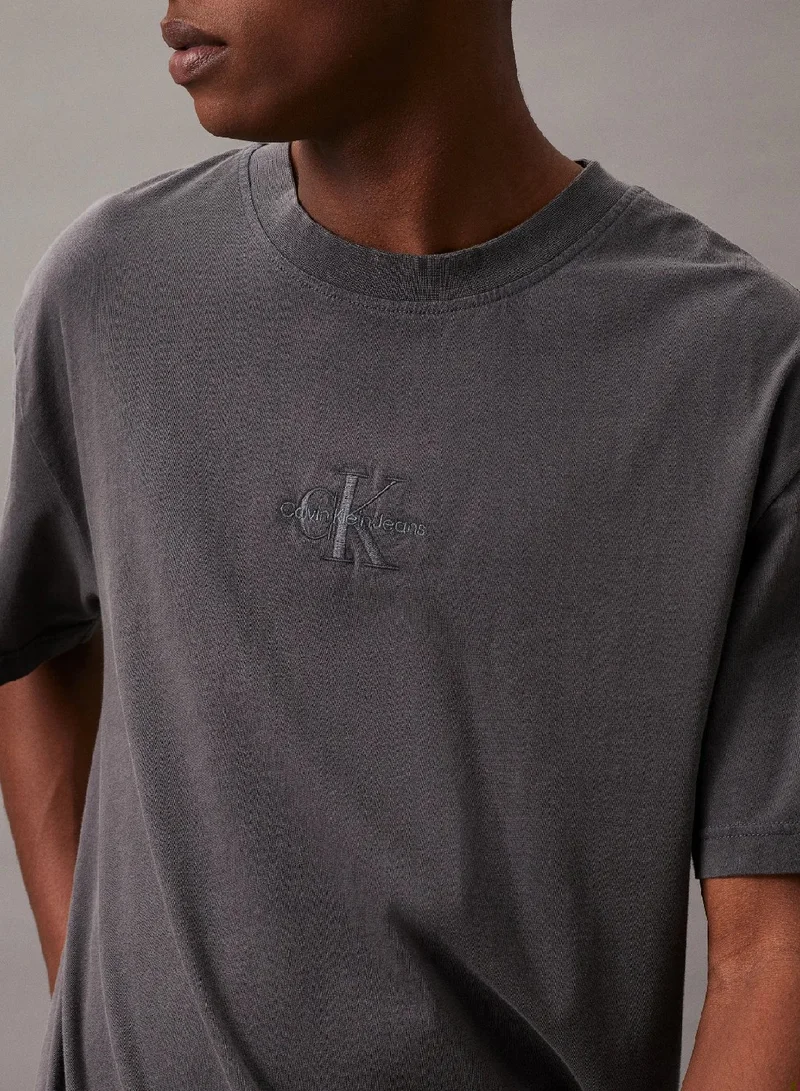 Calvin Klein Jeans Washed Black Relaxed Washed Cotton T-shirt for Men | Best Price UAE