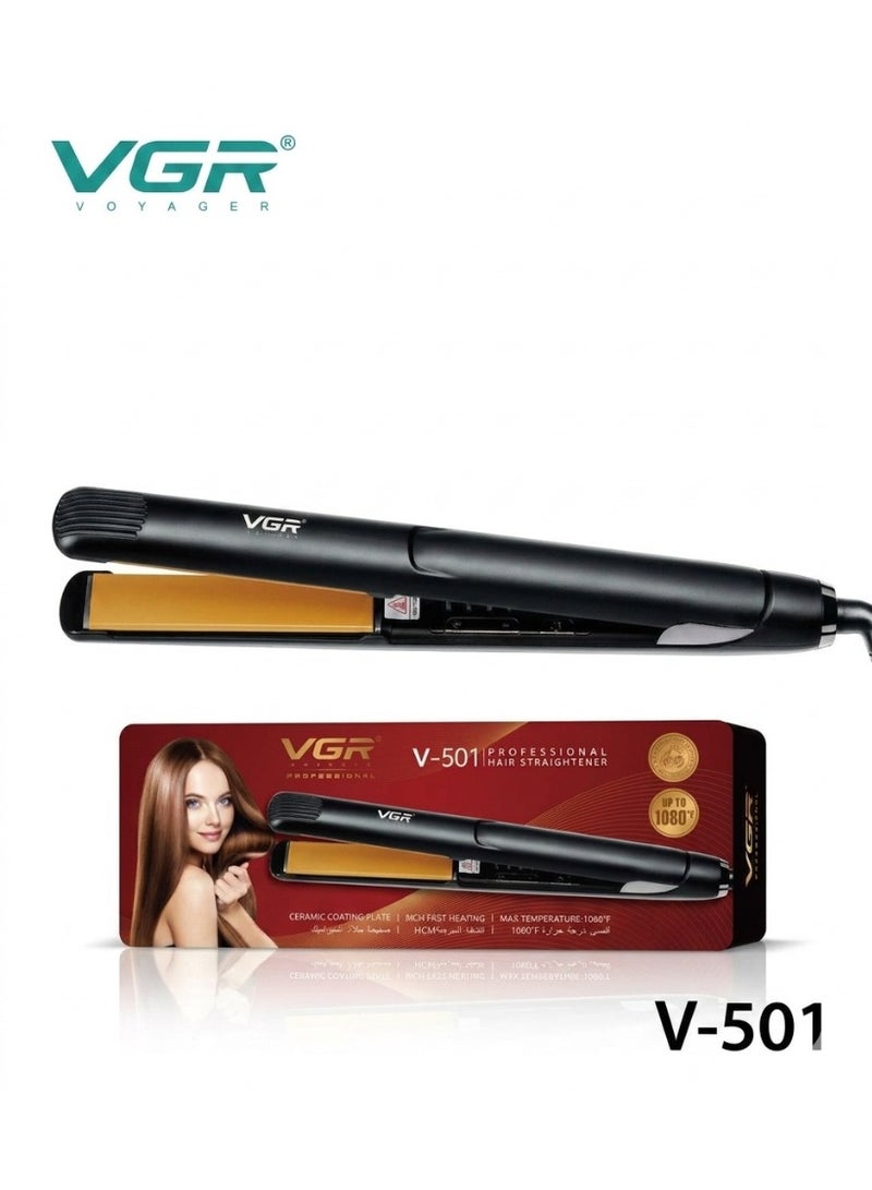 VGR 2 in 1 Professional Hair Straightener Wet & Dry Use V-501 – Ceramic Infrared Flat Iron with Fast Heating, Digital LED Control, Anti-Scald Design, 100–240V Travel Friendly Salon Hair Iron for Smooth Shiny Hair black - Image 3