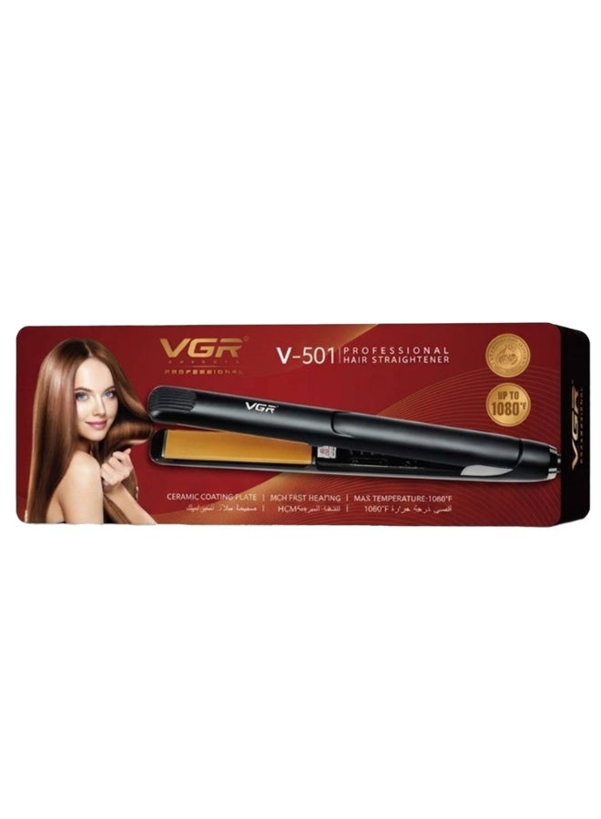 VGR 2 in 1 Professional Hair Straightener Wet & Dry Use V-501 – Ceramic Infrared Flat Iron with Fast Heating, Digital LED Control, Anti-Scald Design, 100–240V Travel Friendly Salon Hair Iron for Smooth Shiny Hair black - Image 2