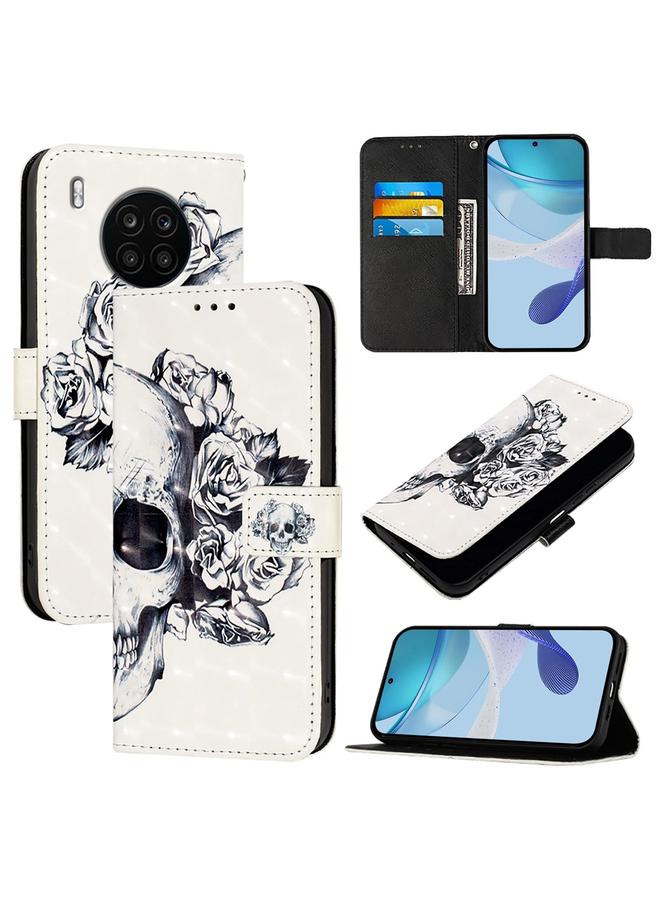 اس-توب جراب لهاتف Honor 50 Lite / Huawei Nova 8i جراب هاتف جلدي قابل للطي أفقيًا برسومات ثلاثية الأبعاد - Image 1