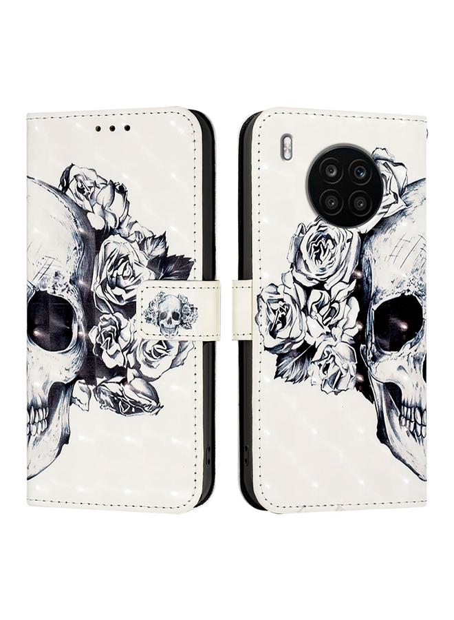 اس-توب جراب لهاتف Honor 50 Lite / Huawei Nova 8i جراب هاتف جلدي قابل للطي أفقيًا برسومات ثلاثية الأبعاد - Image 2