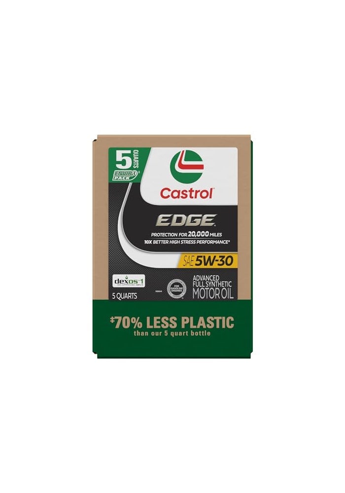 Castrol زيت محرك كاسترول إيدج 5W30 الاصطناعي الكامل المتقدم 5 كوارت عبوة صديقة للبيئة - Image 1