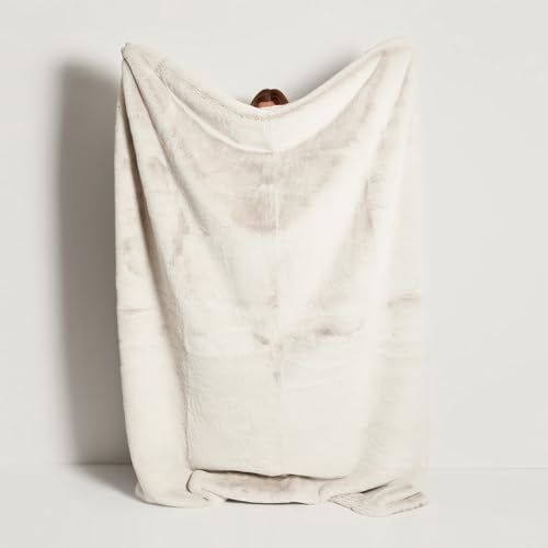 UnHide Marshmallow - Faux Fur Blanket - Heavy Weight, Extra Soft Blanket - Made from Recycled Materials - Machine Washable - Small (50" x 60") - Snow White - Image 2