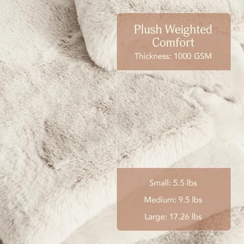 UnHide Marshmallow - Faux Fur Blanket - Heavy Weight, Extra Soft Blanket - Made from Recycled Materials - Machine Washable - Small (50" x 60") - Snow White - Image 3