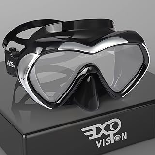 EXP VISION Scuba Diving Mask Panoramic HD Snorkel Goggles, Anti-Fog Swim Mask Adult Youth Dive Mask Swim Goggles wIith - Image 1