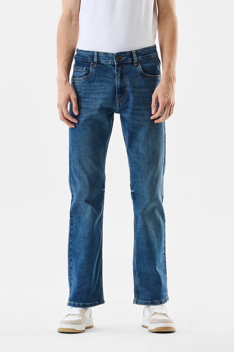SNITCH Bootcut Washed Stretch Jeans