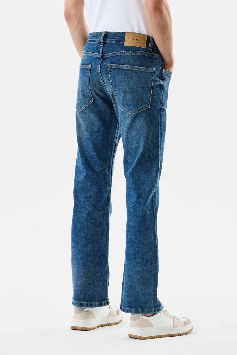 SNITCH Bootcut Washed Stretch Jeans