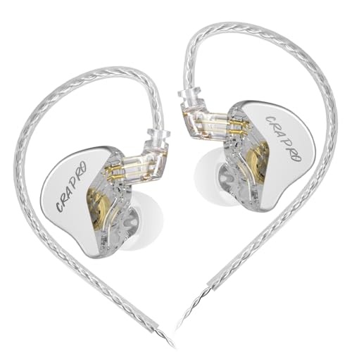 CCA CRA PRO in Ear Monitor Headphones, Ultra-Thin DLC Diaphragm Dynamic Driver Gaming Earbuds, Clear Sound & Deep Bass, IEMS for Singer Musicians Drummers DJ - Image 1