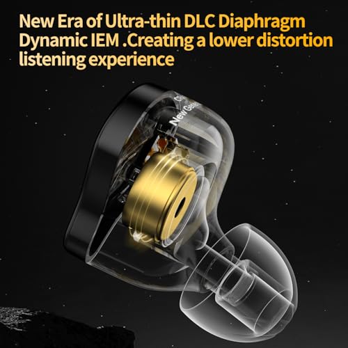CCA CRA PRO in Ear Monitor Headphones, Ultra-Thin DLC Diaphragm Dynamic Driver Gaming Earbuds, Clear Sound & Deep Bass, IEMS for Singer Musicians Drummers DJ - Image 4