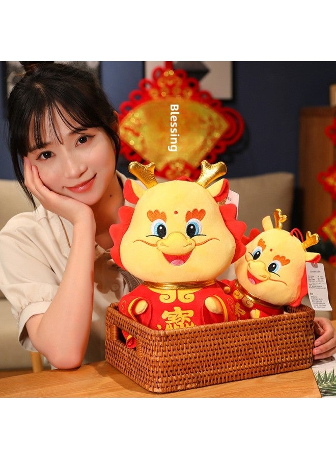2024 Dragon Year Mascot Lucky Into Baolong Plush Toy Doll Company Printed Logo Wholesale-Specifications:35cm Gift Box Color Random  - Image 4