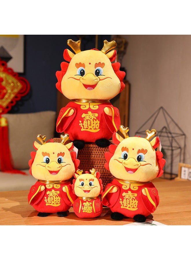2024 Dragon Year Mascot Lucky Into Baolong Plush Toy Doll Company Printed Logo Wholesale-Specifications:35cm Gift Box Color Random  - Image 5