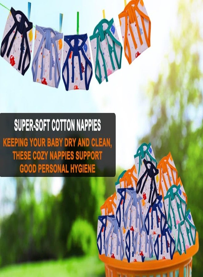 Toddylon Baby Cloth Diapers | Infants Langot | Washable | Reusable | Cotton | Nappies | New Born Clothes | Gift Combo | Nappy (0-6 Months, Pack of 10) - Image 4