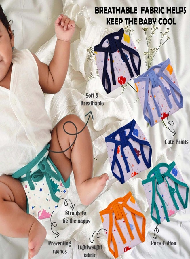 Toddylon Baby Cloth Diapers | Infants Langot | Washable | Reusable | Cotton | Nappies | New Born Clothes | Gift Combo | Nappy (0-6 Months, Pack of 10) - Image 2