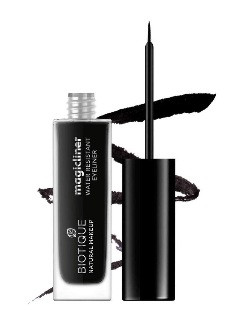 Biotique liquid magicliner midnight black 9ml natural makeup smudge proof long lasting eyeliner - Image 1