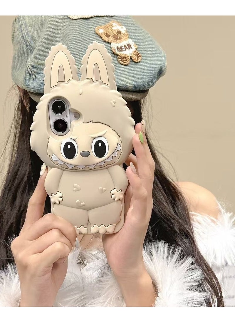 LABUBU Labub cartoon cute three-dimensional phone case anti-drop cover 