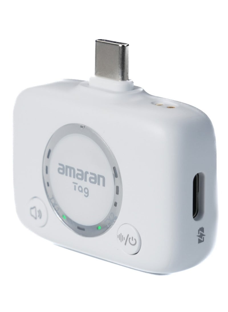 عماران نظام ميكروفون لاسلكي مزدوج من أبوتشر أماران - USB C (أبيض)  - Image 3
