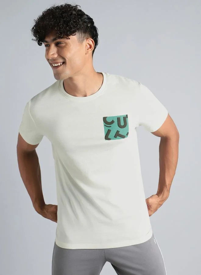 Cult Men Off-White Cult Print Graphic T-Shirt