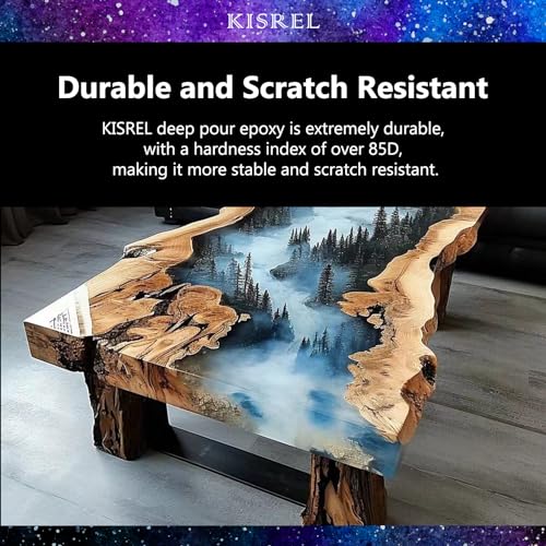 KISREL Deep Pour Epoxy Resin, 3 Gallon Resin Epoxy Kit (2:1) for 2-4 Inch Pour Depths，Bubble Free, Low Odour, Crystal Clear Casting Resin for Table Tops, River Tables, Wood Fillers, Crafts - Image 5
