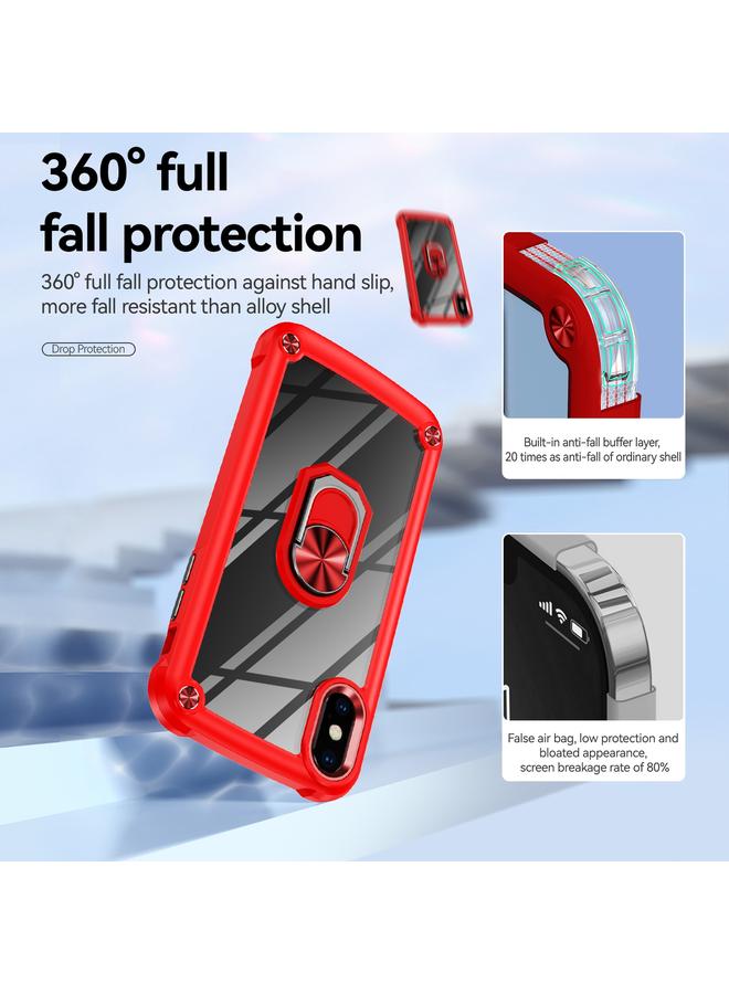 S-TOP Case For iPhone XR TPU + PC Lens Protection Phone Case with Ring Holder - Image 5