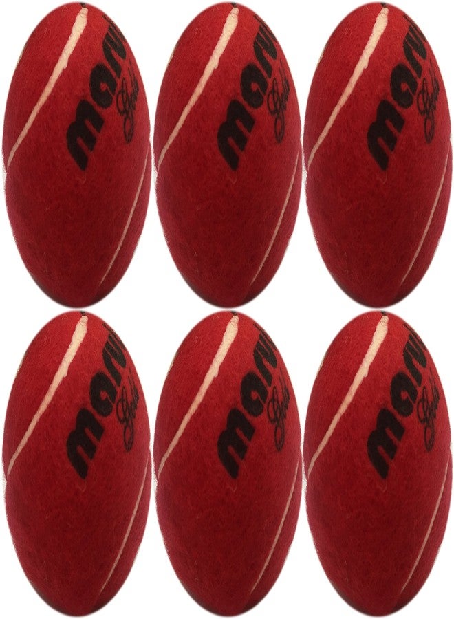 HRS Maruti Gold Heavy Weight Cricket Tennis Ball - Maroon (Pack of 6) - Image 2