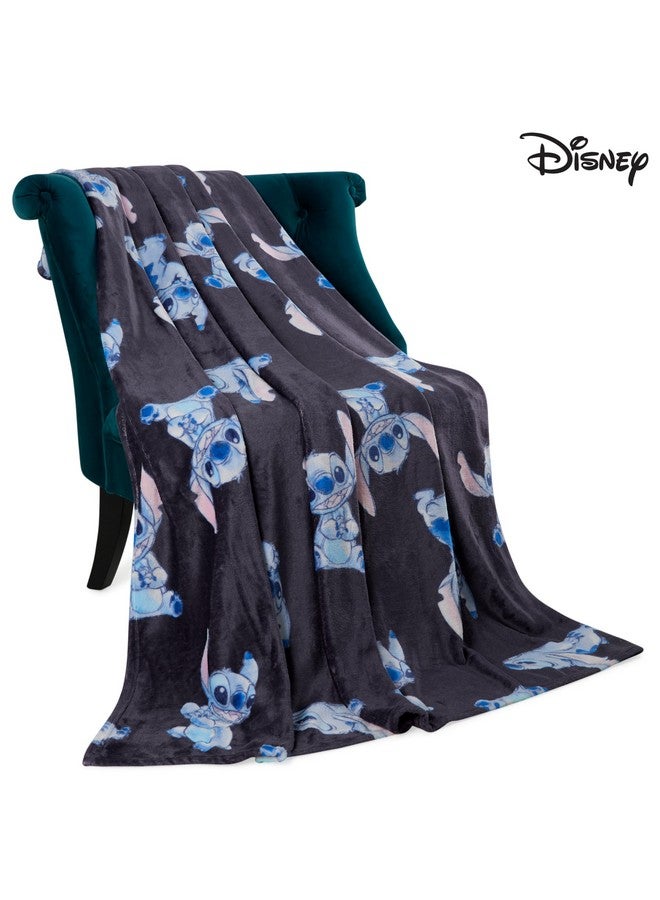 Disney Disney Stitch Throw Blanket Soft Fleece Blanket Bedroom Accessories 59 x 51” (Blue Stitch)  - Image 3