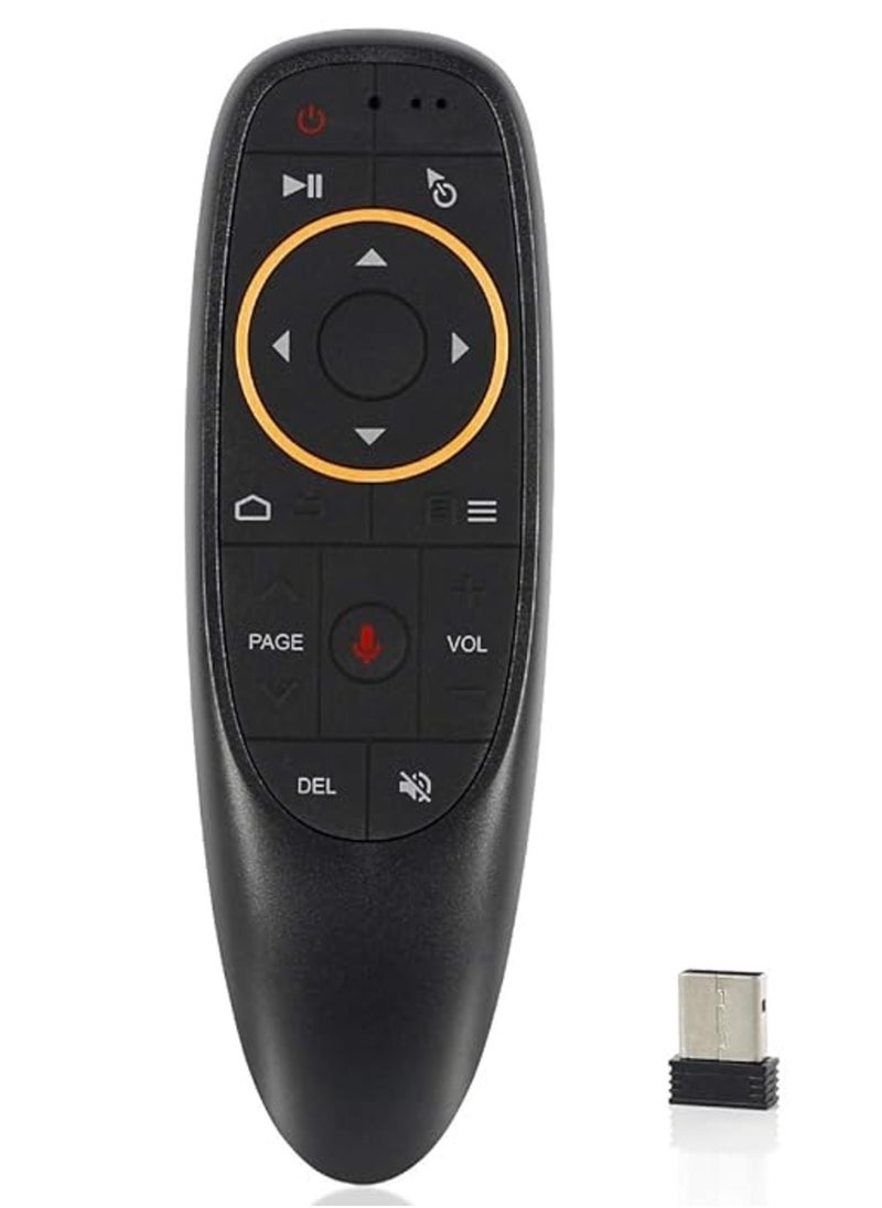 Generic - G10 Voice Air Fly Mouse, 2.4G Wireless 6 Axis Gyroscope Air Mouse Remote Control, IR Learning Controller for Android TV Box T9 H96 Max X96 X88 Mini M8s A95x - Image 1