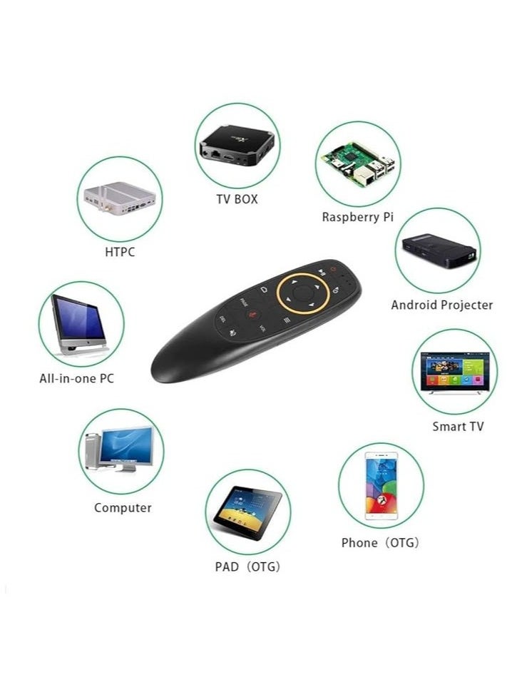 Generic - G10 Voice Air Fly Mouse, 2.4G Wireless 6 Axis Gyroscope Air Mouse Remote Control, IR Learning Controller for Android TV Box T9 H96 Max X96 X88 Mini M8s A95x - Image 1