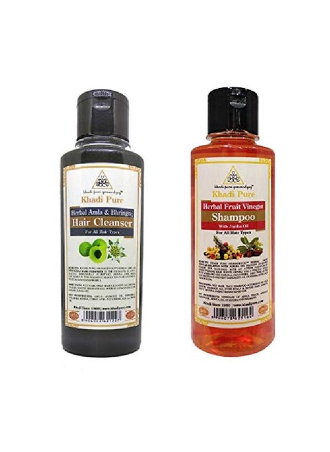 Amla Bhringraj & Fruit Vinegar Shampoo;Hair Cleanser 210 ml (Pack of 2)