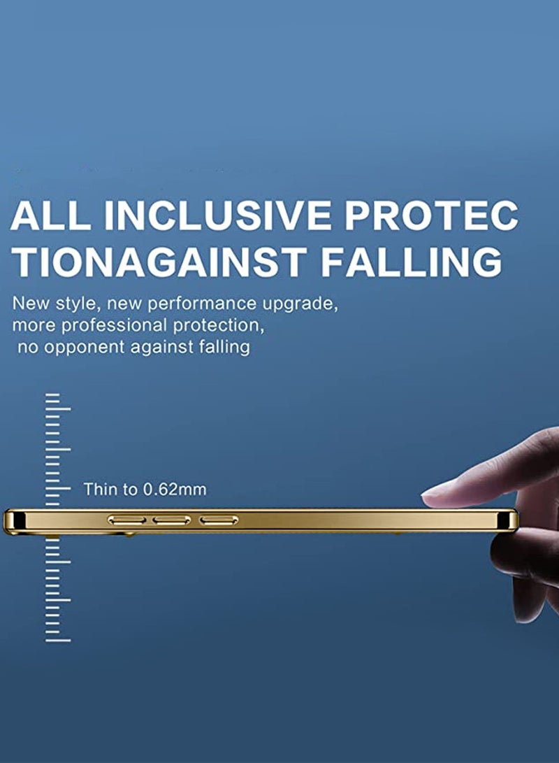 Wtech TPU Luxury Plating Raised Lips Camera Hole Case Cover For Vivo V30 / V30 Pro 5G 2024 Gold - Image 4